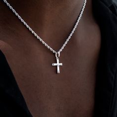 Introducing the Micro Simple Cross Pendant in 14k White Gold. This micro cross is great for everyday since it's lightweight and easy to style, and matches perfectly with our Rope Chain in White Gold. Rock this stunning pendant year round, its the perfect drip. This product is guaranteed for life - GLD will repair the item should you experience any defects in craftsmanship or breakage. Specifications - 13mm x 16mm (Width x Height) - Bail: Fits up to 3mm Tennis Chain - Weight: (Weight can vary +/- Simple Cross, Tennis Chain, Vermeil Jewelry, Custom Earrings, Pendant Bracelet, Drop Necklace, Rope Chain, Chain Pendants, Cross Pendant