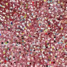 • 55" in width • 2 way stretch • multi colored sequins Pink Confetti, Confetti, Mesh, Pink, Color