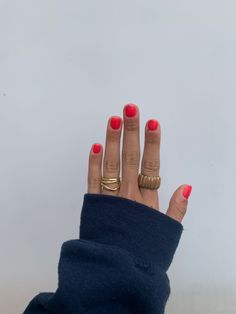 Small Hands Nails, Nail Colors That Make You Look Tan, Orange Gel Nails, Red Orange Nails, Italy Nails, Surfergirl Style, Summery Nails