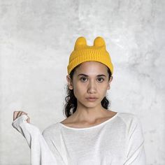 Mini Mango Socky - blamo.store Unisex Cotton Beanie For Winter, Trendy Fitted Beanie, Trendy Soft Knit Cotton Beanie, Yellow Cotton Beanie Hat, Casual Adjustable Yellow Beanie, Casual Yellow Adjustable Beanie, Playful Cotton Beanie, Easy Halloween Costume, Winter Gifts