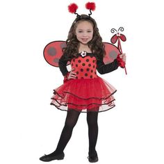 Ballerina Bug Girls Child 4 - 6 Costume includes: Dress Headband Wings Wand   Other props, shoes not included. Ladybug Costume Kids, Insect Fancy Dress, Insect Dress, Ladybug Girl, Ladybug Dress, Winged Girl, Ladybug Costume, Girls Fancy Dress, Ballerina Costume