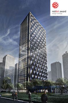 an artist's rendering of the red dot award winning office building in atlanta, usa