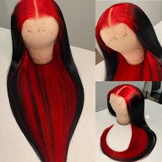 PRICES MAY VARY. 13*4 Highlight Ombre Red Lace Front Human Hair Wigs ,very soft,no shed.no tangle.always pursues for the highest quality.There is a beautiful box, suitable as a gift for your family, loved ones and friends.Fashion,personality, elegance, is every woman's choice. Cap Size:Medium Size Default(22-22.5),Easy to Wear: Glueless lace wig with combs and adjustable strap. Pre-plucked, baby hair around the perimeter to give you natural looking, the 13x4 Highlight Ombre Red human hair wig can be part any way and style like your own hair. Color:This wig is Made according to the color of the picture ,Medium Brown Lace,We have been through strict color contrast and production, different monitors and different lighting may have slight color differences, this is normal. Note: Wigs are compl Remy Wigs, Long Human Hair Wigs, Ombre Lace Front, Short Human Hair Wigs, Red Wigs, Straight Lace Front Wigs, Red Ombre, Hair Color Highlights