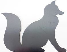 Metal Steel Silhouette Fox .072 Thickness MC1470 (slightly thicker than a penny)  approx. size 7w x 5 7/8h. Sheet Metal Fox, Fox Silhouette, Silhouette Outline, Outline Images, Wrought Iron Gate, Solid Shapes, Silhouette Images, Iron Gate, Traditional Decor