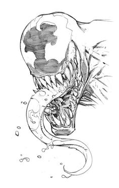 a drawing of a fish with its mouth open and it's teeth exposed to the side