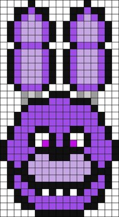 an image of a purple and black pixellated face