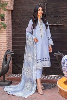 FE-12252 Gul Ahmed Eid-UL-Adha Festive Issue  2021 Long Sleeve Tops With Self Design For Eid, Casual Embroidered Lawn Suit For Eid, Eid Long Sleeve Top With Dupatta, Long Sleeve Tops With Dupatta For Eid, Florence Fashion, Latest Dress Design, Pakistani Designer Suits, Eid Ul Adha, Pakistani Fancy Dresses