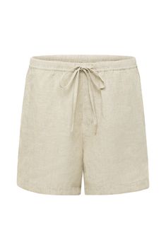 Betsy Shorts – BECASA Vacation Linen Bottoms With Drawstring, Linen Drawstring Bottoms For Vacation, Linen Drawstring Shorts For Vacation, Casual Bermuda Linen Shorts, Linen Bermuda Shorts For Loungewear, Linen Shorts With Drawstring, Bermuda Linen Shorts For Loungewear, Comfortable Linen Shorts With Relaxed Fit, Comfortable Relaxed Fit Linen Shorts