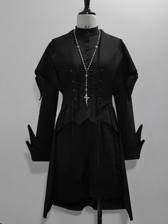 Size 			S 			M 			L 			XL 		 		 			Shoulders 			36 			36 			37 			42 		 		 			Bust Gothic Outerwear For Cosplay In Spring, Gothic Spring Outerwear For Cosplay, Gothic Outerwear For Spring Cosplay, Spring Gothic Cosplay Outerwear, Average Outfits, Roller Derby Drills, Ouji Fashion, Waistcoat Fashion, Roller Derby