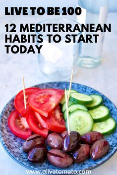 How to Live to Be 100: 12 Mediterranean Habits of People Who Lived to be 100 | Olive Tomato Mediterranean Way Of Life, Kid Friendly Mediterranean Diet Recipes, Meditarian Diet, Meditarian Diet Recipes, Meteranian Diet For Beginners, Authentic Mediterranean Recipes, Greek Lifestyle, Mediterranean Fruit, Olive Tomato