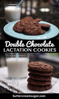 These homemade Double Chocolate Lactation Cookies are crazy delicious! Not just for nursing mothers – anyone who LOVES chocolate will LOVE these cookies! Lactation Treats, Lactation Smoothies, Lactation Foods, Lactation Cookie, Lactation Cookies Recipe, Breastfeeding Baby, Double Chocolate Cookies