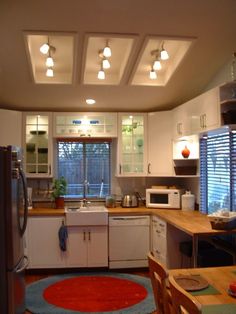 the kitchen is clean and ready to be used for cooking or dining room furniture,