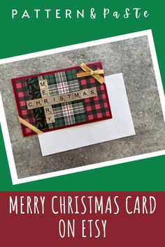 This handmade christmas card featuring merry christmas message in scrabble letters is a fun way to say happy holidays. Click to get this Merry Christmas card on Etsy. #merrychristmascard Christmas Scrabble Tiles, Merry Christmas Message, Christmas Message, Handmade Christmas Card, Scrabble Letters, Christmas Card Template, Christmas Messages, Scrabble Tiles, Printable Christmas Cards