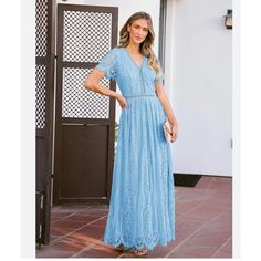 Merokeety Solid Blue Long Maxi Dress Boho Lace Sz Xl But Fits L New With Tags Great Bundle Discount! Buy 3+ Items And Get 20% Off. Contact Me For Information Long Blue Maxi Dress, Maxi Dress Boho, Brand Dresses, Boho Lace, Dress Boho, Boho Maxi Dress, Long Maxi, Long Maxi Dress, No Brand