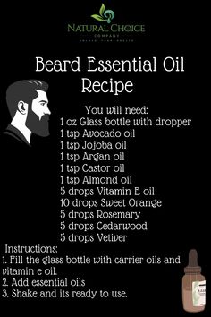 This aromatherapy beard essential oil recipe has an amazing smell and contains oils that will leave your beard smooth and healthy for your skin and beard. It is simple to make and all natural ingredients without harsh chemicals. This would also make a great gift for dad, husband, brother, or uncle!