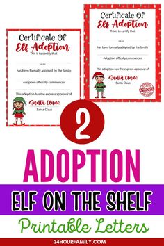 the elf on the shelf certificate is shown with text overlaying that reads,