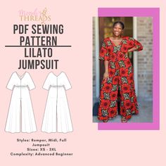 the sewing pattern for this jumpsuit is easy to sew