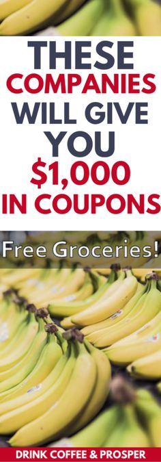 there are many bananas on the table for $ 1, 000 in coupons and free groceries