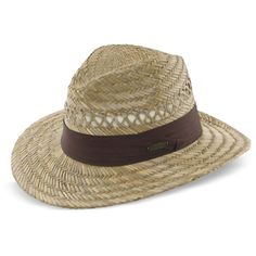 PRICES MAY VARY. CLASSIC DESIGN: Crafted out of a woven rush straw material, this Panama Jack lightweight safari straw hat is designed with a 3-pleat ribbon hat band, logo badge, inner elasticized sweatband, and a structured 3" big brim for ultimate sun protection BEAT THE HEAT AND STAY STYLISH: Keep the sun out of your face and protect your skin from the sun's harmful UVA/UVB rays under the comfort of this breathable, lightweight rush straw material FUNCTIONALITY: With it's teardrop pinched cro Brown Woven Straw Hat Bands, Natural Woven Panama Hat For Country Events, Adjustable Straw Hat With Open Weave, Natural Straw Hat Bands For Outdoor, Straw Hat Bands In Natural Color For Outdoor, Adjustable Brown Palm Leaf Straw Hat, Adjustable Open Weave Straw Hat, Brown Woven Sun Hat For Outdoor, Brown Woven Country Hat Band