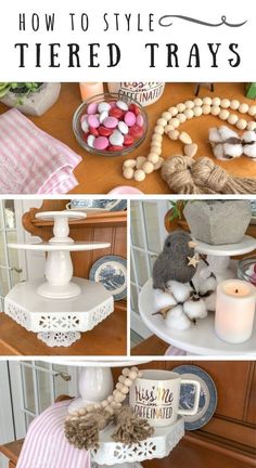 the steps to make this diy tiered trays are great for decorating