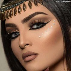 Arabic Make-up, Egypt Makeup, Egyptian Eye Makeup, Arabic Eye Makeup, Cleopatra Makeup, Middle Eastern Makeup, Egyptian Makeup, Natural Prom Makeup, Arabic Makeup