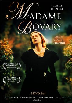 the movie poster for madame bovary, starring in english and french language