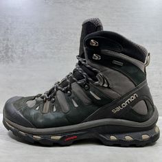 Salomon Quest 4d 2 Gtx Gore-Tex Waterproof Hiking Boots - Men's Size 9 - Gray Black This Item Is Pre-Owned. Please Take A Close Look At The Photos As They Reflect The Item's Exact Condition. If There's Anything Notable, It Will Be Described Below Or Shown In The Pictures. Salomon Shoes, Waterproof Hiking Boots, Gore Tex, Boots Men, Hiking Boots, Black Gray, Men's Shoes, Black And Grey, Shoe Boots