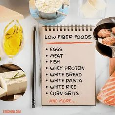 Low fiber foods list. Fiber Content Of Foods, Crohns Friendly Recipes, Vegan Meal Ideas