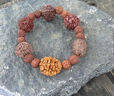 Rudraksha bracelet Meditation mala for men Shiva bracelet | Etsy Spiritual Hand-strung Beaded Bracelets For Rituals, Spiritual Beaded Bracelets For Festivals, Spiritual Beaded Bracelets For Rituals, Spiritual Brown Beaded Bracelets For Rituals, Traditional Bracelets With Natural Stones For Meditation, Spiritual Gemstone Beads Bracelet For Festivals, Spiritual Rosary Bracelet With Natural Stones For Meditation, Spiritual Meditation Bracelets, Spiritual Brown Bracelet For Meditation