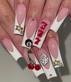 Nail Art Blanc, Work Nails, Dope Nail Designs, Long Acrylic Nails Coffin, White Nail Designs, Long Square Acrylic Nails