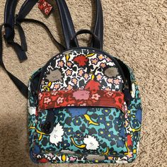 Never Worn Comes With The Original Box Trendy Coach Satchel For Travel, Coach Backpack With Removable Pouch For School, Coach Backpack With Adjustable Strap For Errands, Coach Multicolor Everyday Bag, Coach Backpack With Removable Pouch For Errands, Multicolor Backpack With Detachable Strap, Multicolor Coach Bag With Zipper Closure, Coach Multicolor Travel Satchel, Coach Multicolor Travel Bag