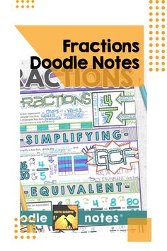 the cover of fractions doodle notes