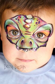 Dino Face Paint, Dinosaur Face Paint, Spider Face Painting, Dinosaur Face Painting, Monster Face Painting, Face Paint Party, Spider Face, Festival Face Paint, Face Painting For Boys