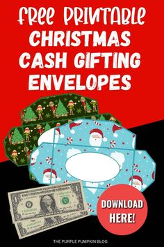 the free printable christmas cash gifting envelopes are on sale for $ 10