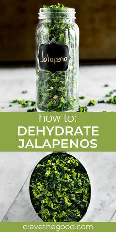 how to dehydraate jalapenos in a jar with text overlay