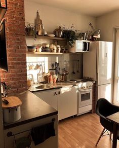 the kitchen is clean and ready for us to use