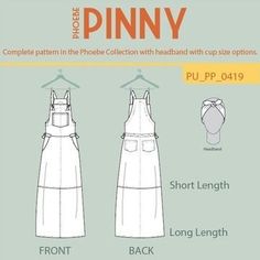 the pinny dress sewing pattern is shown