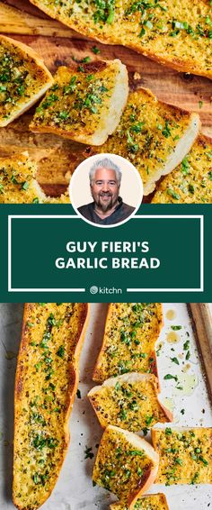 garlic bread with the title guy fieri's garlic bread