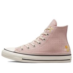 (WMNS) Converse Chuck Taylor All Star High 'Autumn Embroidery Stone Mauve' A05065C (SNKR/Women's/Non-Slip/Breathable/Wear-resistant) Autumn Embroidery, Converse Chuck Taylor All Star, Chuck Taylor All Star, Converse Chuck, Stylish Sneakers, Chuck Taylor, Perfect Pair, All Star, Converse