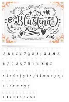 the font and numbers for this valentine's day printables are all handwritten