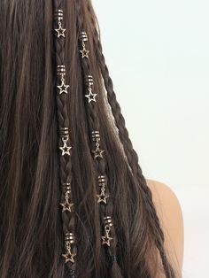 Hair Braid Diy, Hair Braid Beads, Diy Braids, Estilo Punk, Style Punk, Hair Decorations