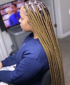 Honey Blonde Knotless Braids Black Women, Honey Blonde Knotless, Boxed Braids, Bhaddie Hairstyle, Birthday Braids, Blonde Knotless, Holiday Braids