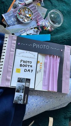 Scrap booking , photomaton , photo Memory Scrapbook Cover, Album Book Ideas, Scrapbook 2000s, Scrapbook Flip Through, Bestie Scrapbook Page Ideas, Photo Booth Scrapbook Ideas, Bff Book Ideas, Friend Book Ideas, Burn Book Ideas Pages Inside