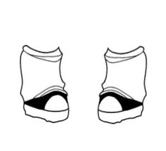 a pair of feet with black and white lines on them