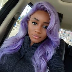 pinterest: @Natasha Gomes Lilac Hair Color, Lilac Hair, Lavender Hair, Hair Brush Straightener, Pastel Hair, In A Car, Hair Color Dark