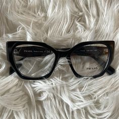 Style: Pr 18wv Brand New Never Worn Big Glasses Frames For Women, Prada Prescription Eyeglasses, Chanel Prescription Glasses, Black Frame Glasses Women, Black Glasses Women, Glasses Frames For Women Black, Prada Glasses Frames Woman, Prada Eyeglasses Women, Cool Eye Glasses