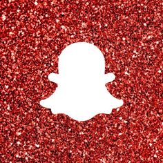 the snap icon is surrounded by red glitter