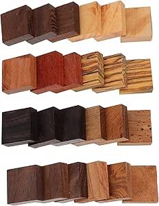 several different types of wood are shown in this image, each with different colors and sizes