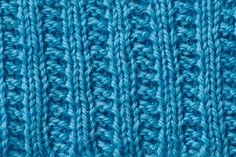 the texture of blue knitted fabric