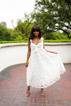 A maxi dress with a simply elegant silhouette and details that bring it to life! Featuring a white eyelet pattern, sweetheart neckline, tie bust with an hook and eye closure, smocked back, and pockets. The eyelet pattern makes it the perfect summer white dress! Product Details: Fit: The Kenny Dress fits true to size. Length: Maxi length and the small measures to be 36.75" from shoulder to hem. Bust: Fitted- smocked back allows for stretch. Waist: Relaxed fit. Fabric: Fabric contains no stretch. Summer White Dress, Womens Boho Dresses, Heading Fonts, Maxi Dress White, Brunch Dress, Bridal Brunch, Summer White, White Dress Summer, White Eyelet